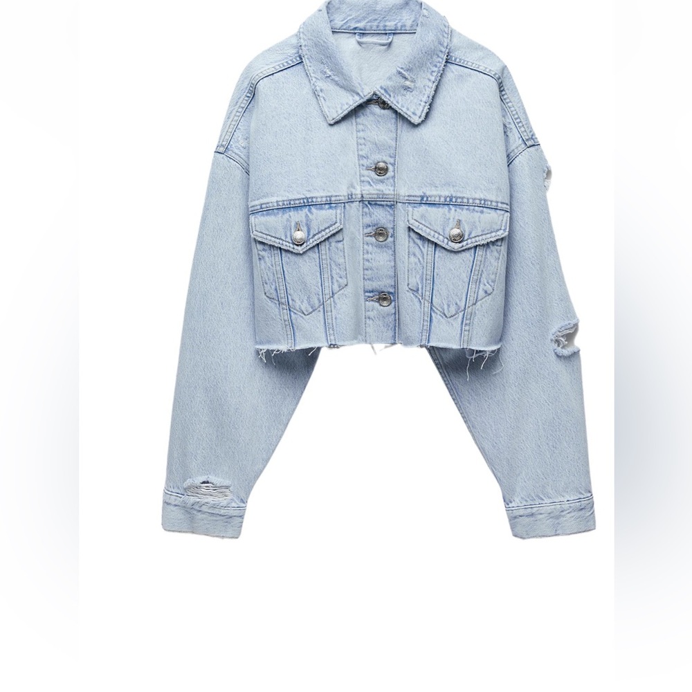 Cropped denim jacket